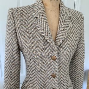 Herringbone Tweed Coat